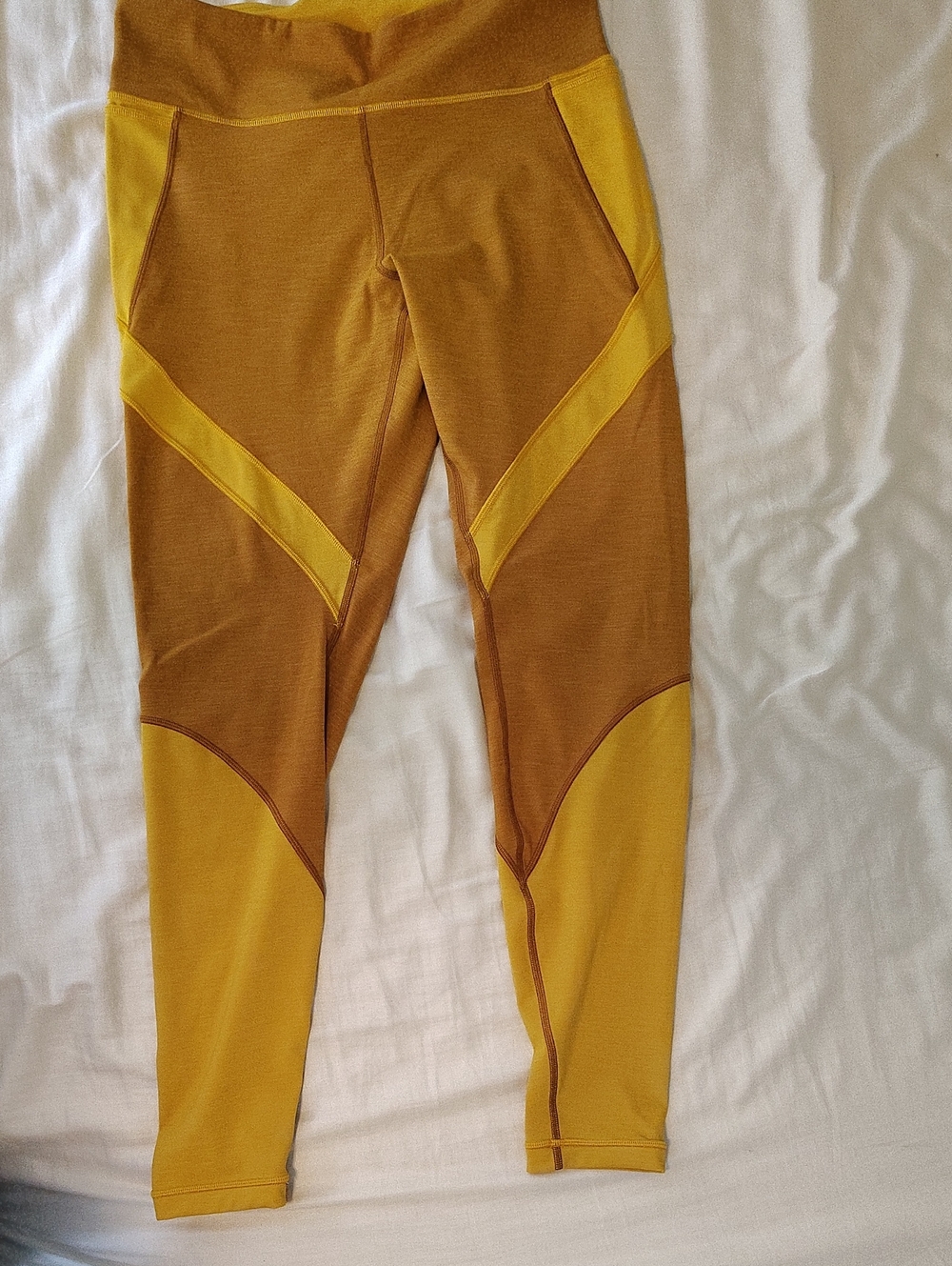 lululemon athletica Two-Tone Mustard and Golden Yellow Leggings